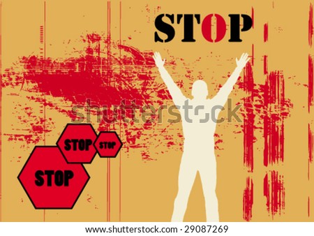 Similar – Stop Racism stoppen Faust