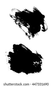 Vector grunge background. Abstract shape. Ink strokes with rough edges. Dry brush illustration.