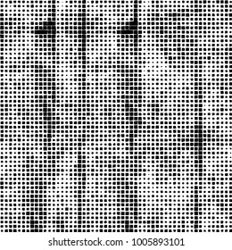 Vector grunge background of black and white squares on a white background