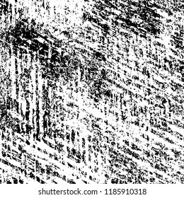 Vector grunge background in black and white. Abstract monochrome texture. Vintage old texture in cracks, scuffs, chips, stains