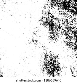 Vector grunge background in black and white. Abstract monochrome texture. Vintage old texture in cracks, scuffs, chips, stains