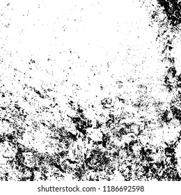 Vector grunge background in black and white. Abstract monochrome texture. Vintage old texture in cracks, scuffs, chips, stains