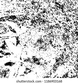 Vector grunge background in black and white. Abstract monochrome texture. Vintage old texture in cracks, scuffs, chips, stains