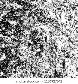 Vector grunge background in black and white. Abstract monochrome texture. Vintage old texture in cracks, scuffs, chips, stains