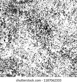 Vector grunge background in black and white. Abstract monochrome texture. Vintage old texture in cracks, scuffs, chips, stains