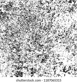 Vector grunge background in black and white. Abstract monochrome texture. Vintage old texture in cracks, scuffs, chips, stains