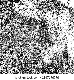 Vector grunge background in black and white. Abstract monochrome texture. Vintage old texture in cracks, scuffs, chips, stains