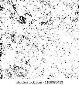 Vector grunge background in black and white. Abstract monochrome texture. Vintage old texture in cracks, scuffs, chips, stains