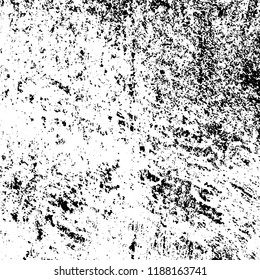 Vector grunge background in black and white. Abstract monochrome texture. Vintage old texture in cracks, scuffs, chips, stains