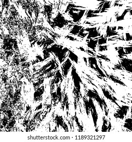 Vector grunge background in black and white. Abstract monochrome texture. Vintage old texture in cracks, scuffs, chips, stains