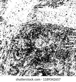 Vector grunge background in black and white. Abstract monochrome texture. Vintage old texture in cracks, scuffs, chips, stains