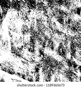Vector grunge background in black and white. Abstract monochrome texture. Vintage old texture in cracks, scuffs, chips, stains