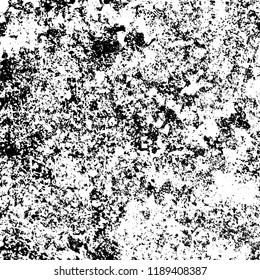 Vector grunge background in black and white. Abstract monochrome texture. Vintage old texture in cracks, scuffs, chips, stains