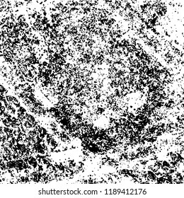 Vector grunge background in black and white. Abstract monochrome texture. Vintage old texture in cracks, scuffs, chips, stains