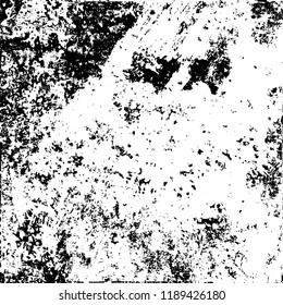 Vector grunge background in black and white. Abstract monochrome texture. Vintage old texture in cracks, scuffs, chips, stains
