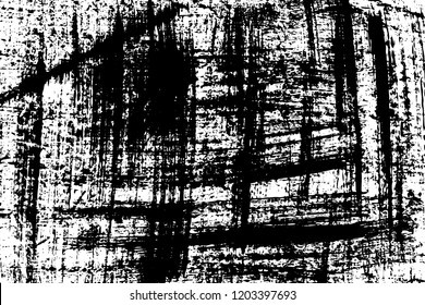 Vector grunge background. Black and white brush stroke pattern