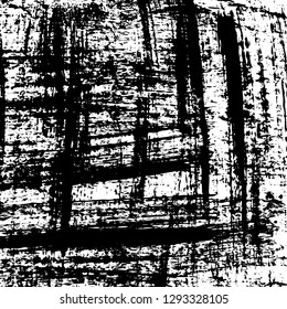 Vector grunge background. Black and white brush stroke pattern