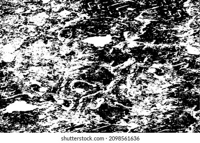 Fondo de grunge vectorial en blanco y negro. Textura cubierta de suciedad, manchas, tinta