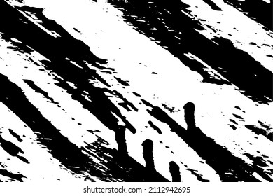 Vector grunge background in black and white. Texture covered with dirt, blots, ink