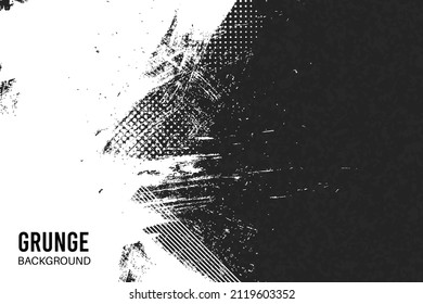 vector grunge background in black and white, texture, pattern