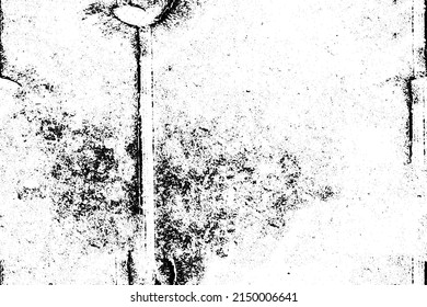 Vector grunge background in black and white. Texture covered with dirt, blots, ink
