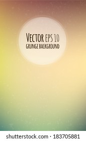 Vector grunge background in blue and beige vintage color. Soft colored abstract background for design. Can be use for web and mobile interface. Editable. Blurred. 