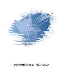 vector grunge background, blue brushstrokes