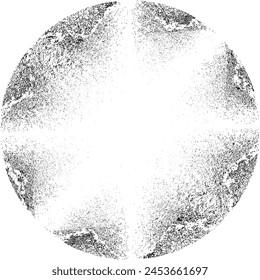 Vector Grunge Background.  Circle Brush Stroke .  Distress Frame.
