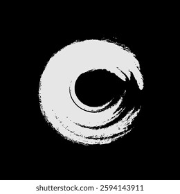 Vector Grunge Background. Circle Brush Stroke . Distress modern