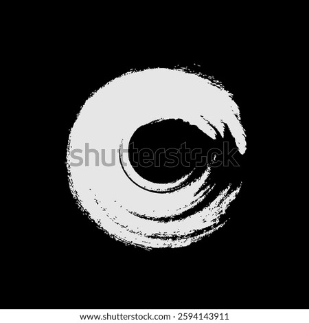 Vector Grunge Background. Circle Brush Stroke . Distress modern