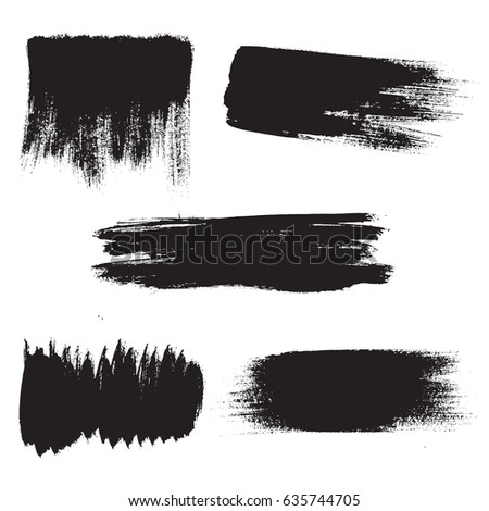 Vector grunge background elements. Textured hand drawn brushstrokes. 