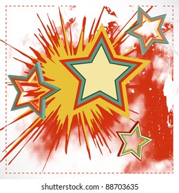 Vector grunge  background of explosion star.