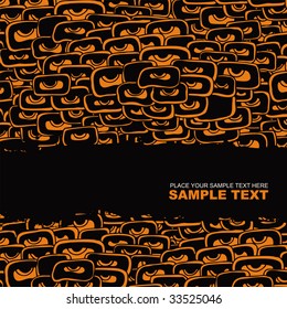 vector grunge background with eyes for cover CD. ink style, vector illustration