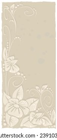 vector grunge background with flowers