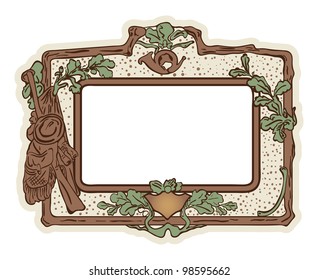 Vector: grunge background with hunting border