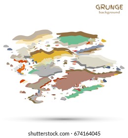 Vector grunge background, isolated design element, freehand artwork. Abstract modern art