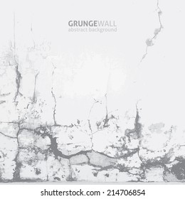 fondo vectorial de grunge de la pared craqueada antigua