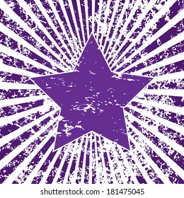 Vector grunge background with star icon.