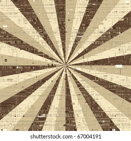 Vector grunge background with strips of brown color