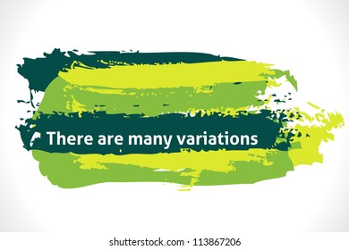 Vector Grunge Background. Vintage Ink Strip with Copy Space and Splashes.