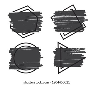 Vector grunge backgrounds.Set of grunge banners for your design.