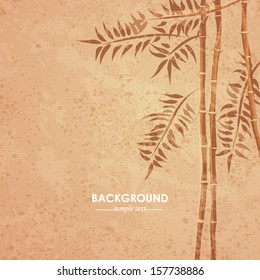 Vector grunge bamboo background