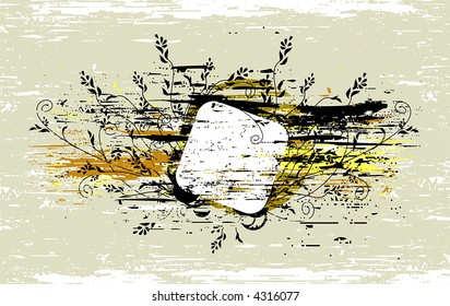 Vector grunge banner and  background