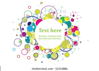 Vector grunge banner with circles