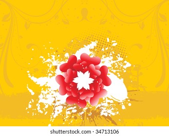 vector grunge banner with heart