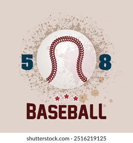 Vector grunge baseball, for labels, flyer, poster, cover, backdrops and T-shirt Printing Design.