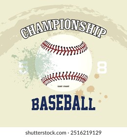 Vector grunge baseball, for labels, flyer, poster, cover, backdrops and T-shirt Printing Design.