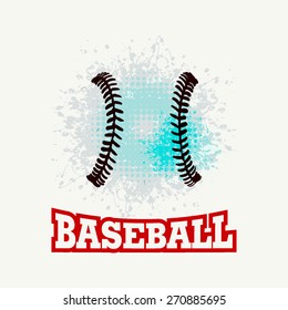 Vector grunge baseball ( T-shirt, Poster, Banner, backdrops design )
