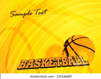 Vector Grunge Basketball With Grunge Backgrounds / Grunge basketball poster with grunge basketball