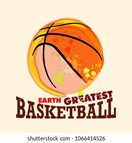 Vector Grunge Basketball ( T-shirt, Poster, Banner, backdrops design )